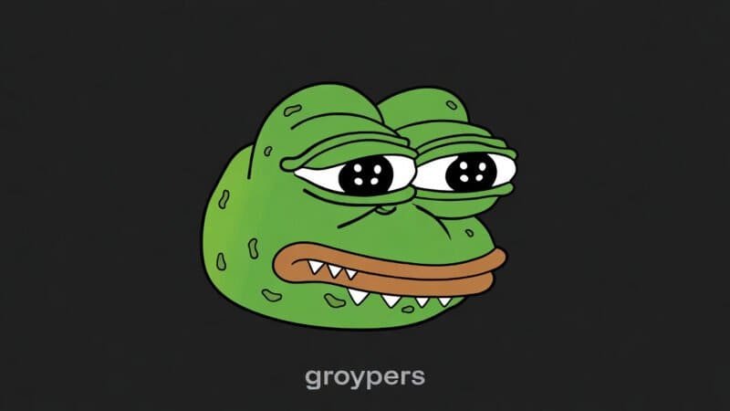 Le logo Groyper, variante agressive de la grenouille Pepe devenue symbole du mouvement ethno-nationaliste de Nick Fuentes
