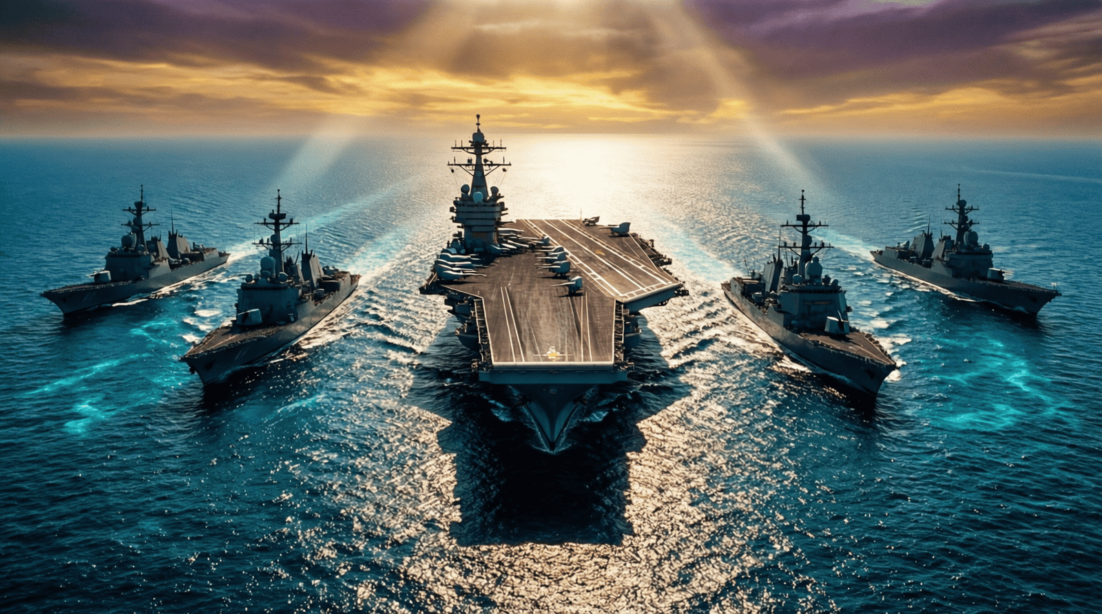 Déploiement militaire américain face à l'Iran : porte-avions USS Ford en formation navale en mer d'Arabie