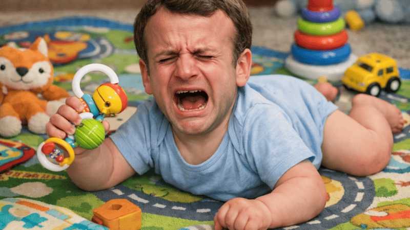 Emmanuel Macron lors d'une conférence de presse, illustrant sa réaction à la critique de Giorgia Meloni