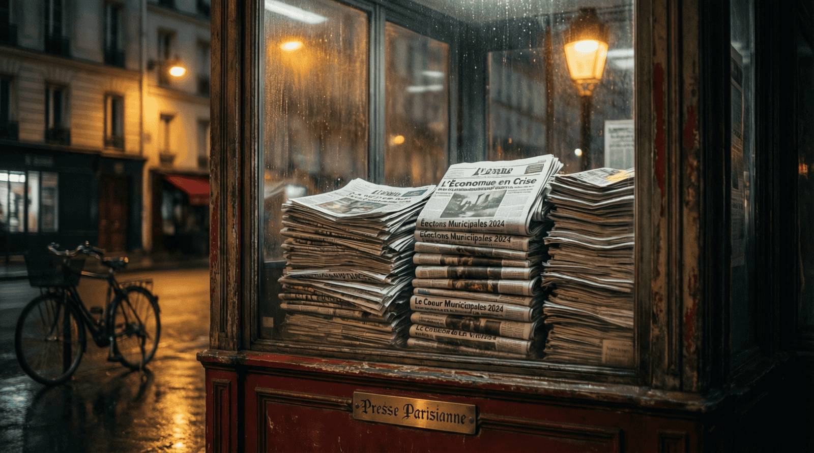 Kiosque à journaux parisien de nuit - Le Figaro Iran décadence idéologique