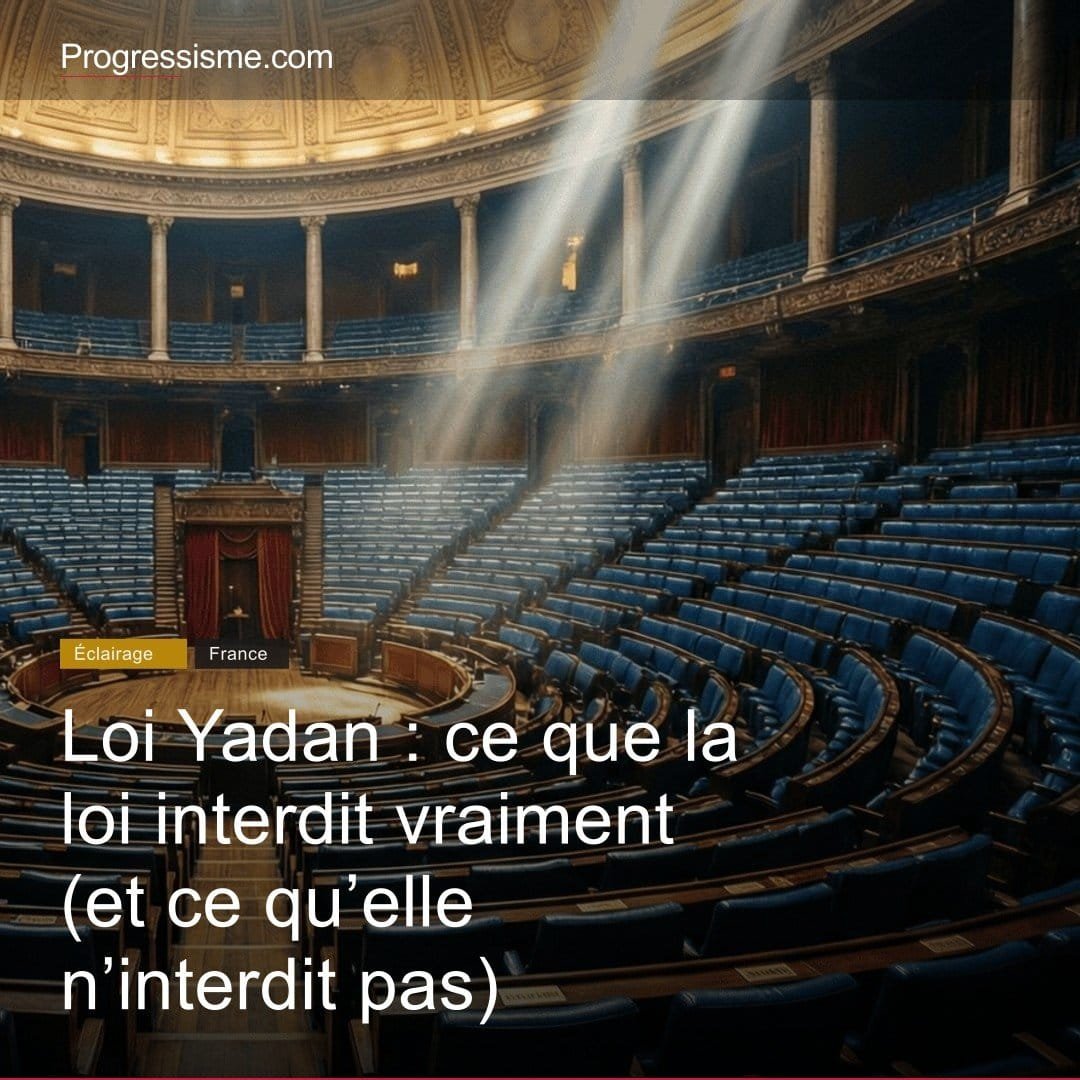 Loi Yadan : ce que la loi interdit vraiment (et ce qu'elle n'interdit pas)