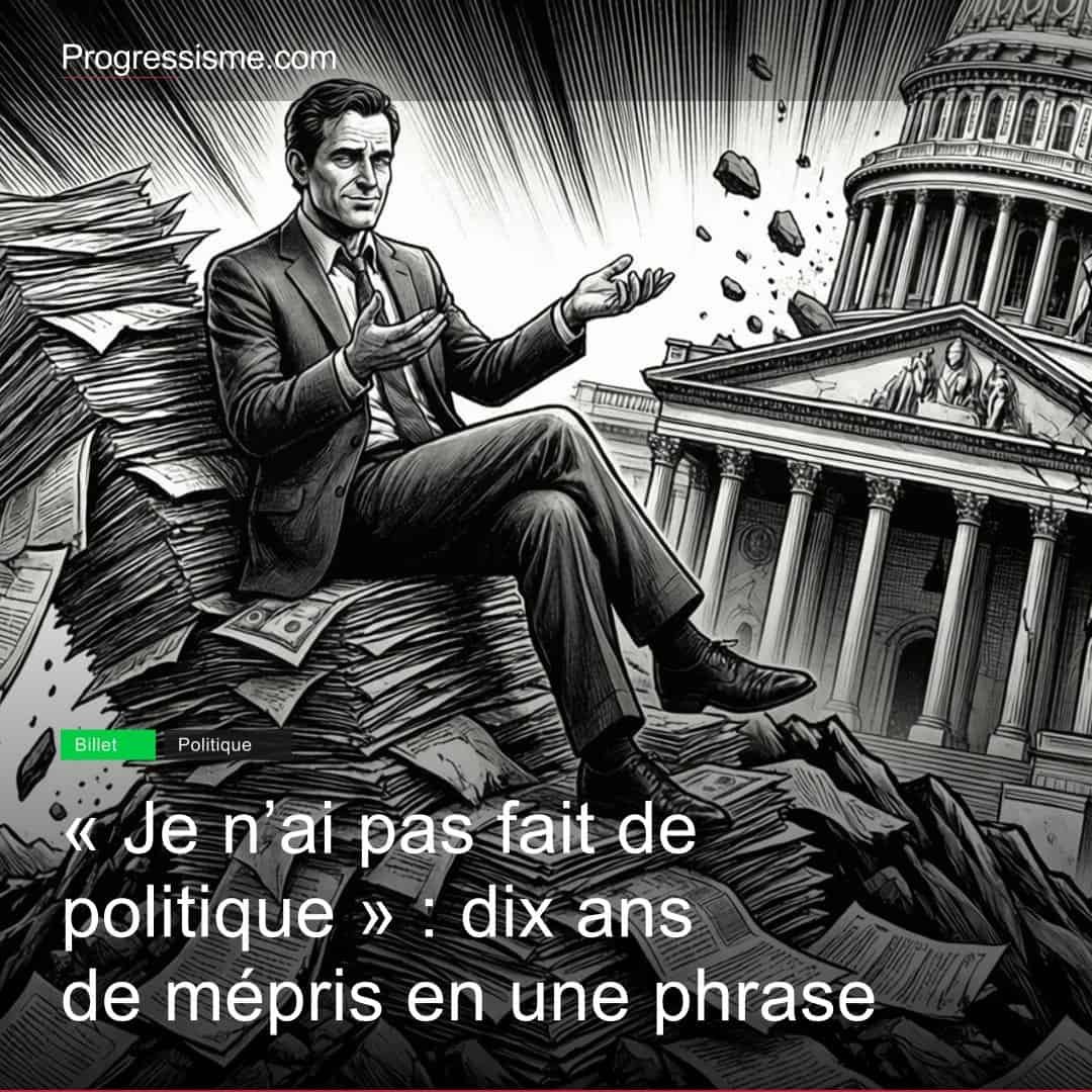 « Je n'ai pas fait de politique » : dix ans de mépris en une phrase