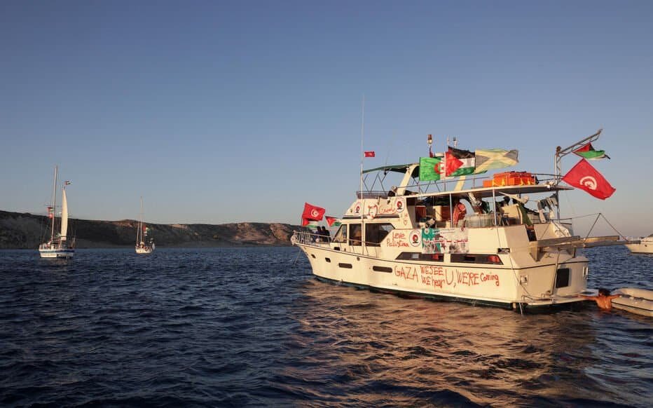 Navire de la flottille Gaza intercepté en mer Méditerranée par la marine israélienne en mai 2026
