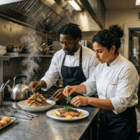 Cuisiniers immigrés en cuisine de restaurant, secteur marqué par la dépendance à l'immigration