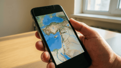 Carte Baidu Maps où le nom Israël a disparu, symbole des relations Chine Israël