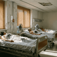 Service hospitalier français en pleine canicule, illustration du refus de climatisation France dans les chambres