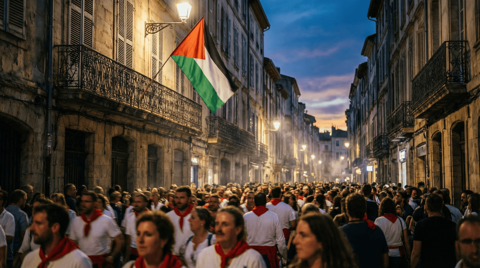 Les fêtes basques ont fait de la Palestine leur drapeau
